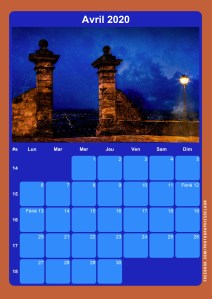 Calendrier - Avril 2020