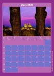 Calendrier - Mars 2020