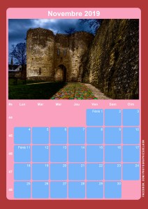 Calendrier - Novembre 2019