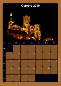 Calendrier - Octobre 2019