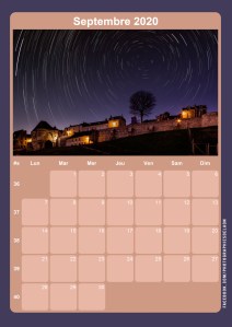 Calendrier - Septembre 2020