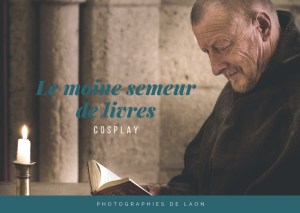 Carte postale - J.-M. Hennequin - Le moine semeur de livres - recto