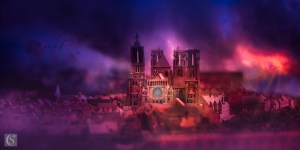 Laon - Vue Artistique de la maquette de la ville de Laon située à l'office de tourisme